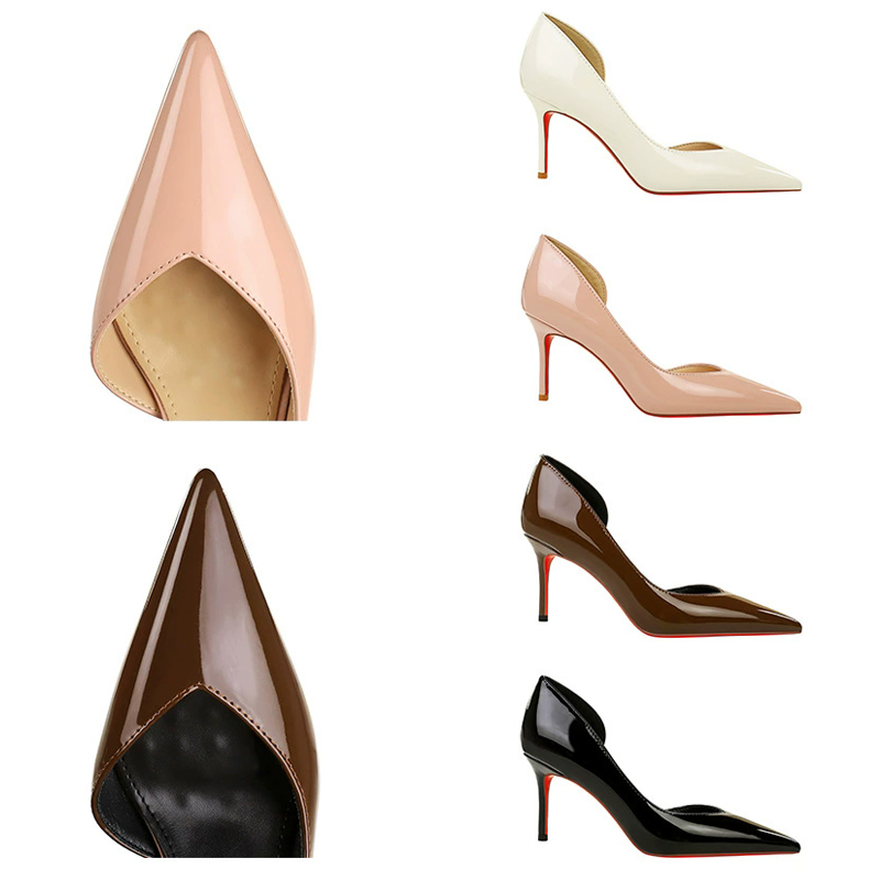 Women Shoes Size 4 In Cm - BIGTREE Ayakkabı Kadın Pompaları Rugan Yüksek