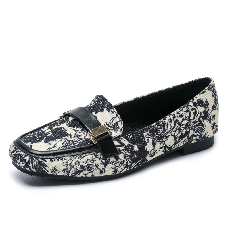 Women Shoes Loafers - Sonbahar Düz Kadın Ayakkabıları Tokalı Loafer'lar