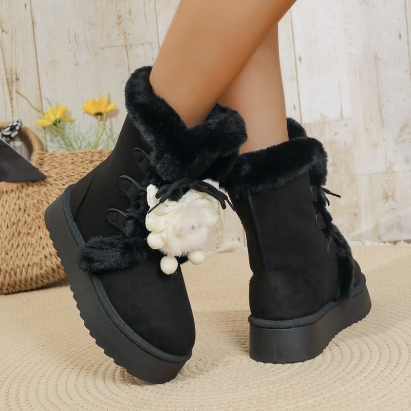 Women'S Shoes Z - Kadın Kışlık Bilek Botları Yuvarlak Burun