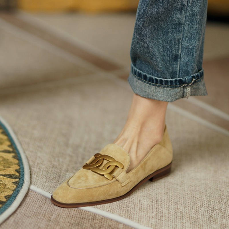 Kids Shoes Women - Süet deri kadın loafer'lar ilkbahar/sonbahar düşük