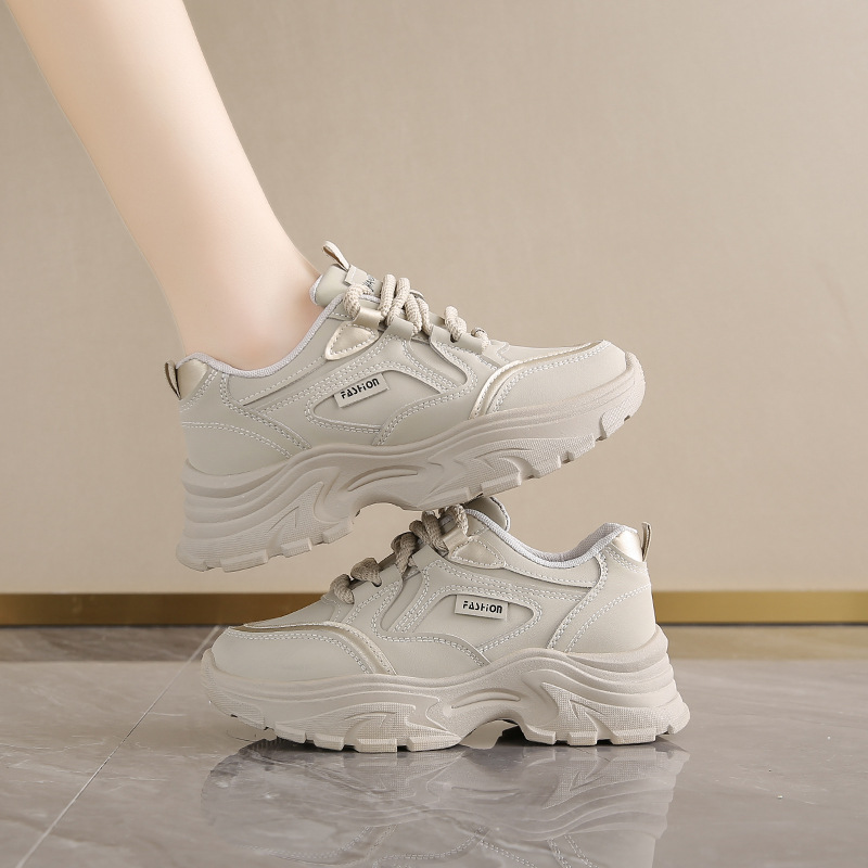 Women'S Shoes Running Sports - Kadın Deri Alçak Bilekli Baba Ayakkabıları