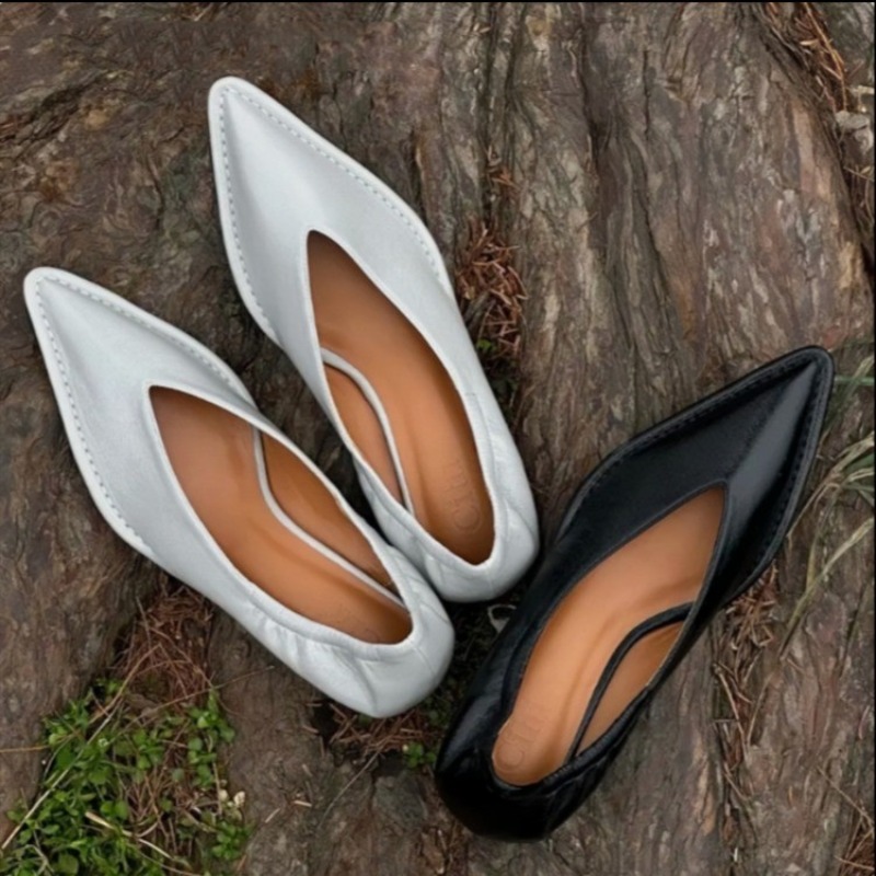 Women Shoes Mules - 2025 Yeni Sivri Uçlu Tek Ayakkabı