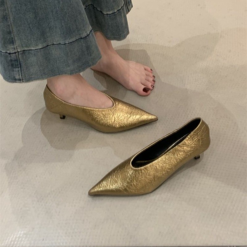 Pointed Toe Flat - 2025 Sonbahar Yeni Günlük Kullanım Düz