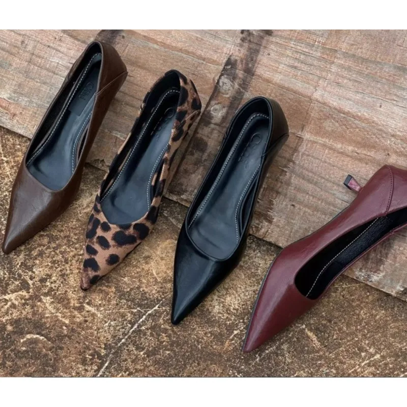 Shoes Women Pumps - 2024 Kadınlar Seksi Yüksek Topuklu Bordo