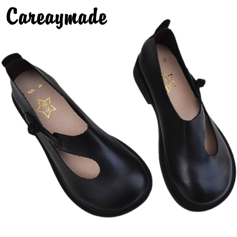 Shoes Women Pumps - Careaymade-hakiki deri büyük ayakkabı retro ulusal