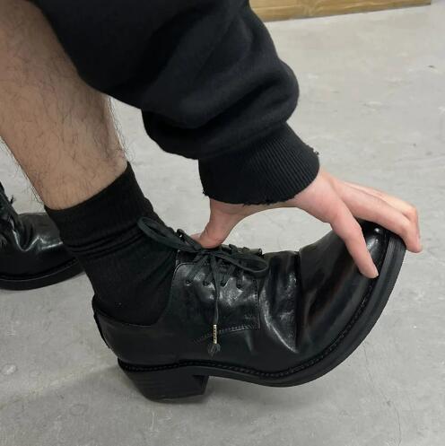Women Shoes Size 4 In Cm - Sıcak Erkekler Siyah İnek Hakiki Deri