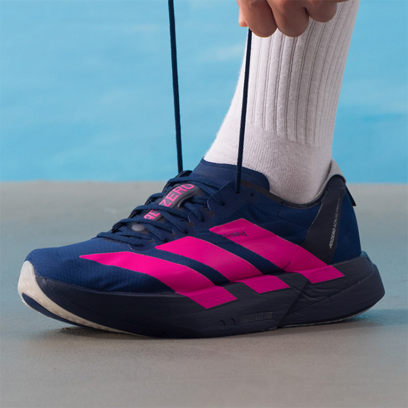 Women'S Shoes Pink Adidas - Adidas Adizero Lacivert Pembe Yarış Koşu