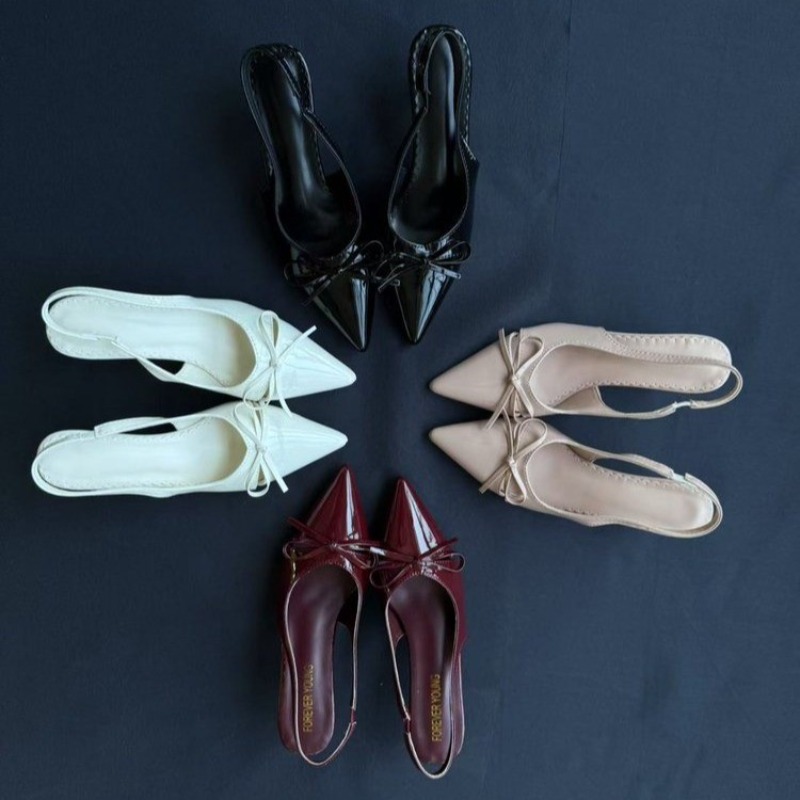 Pointed Toe Flat - Kadın Sivri Burun Sandalet Slingback Topuklu