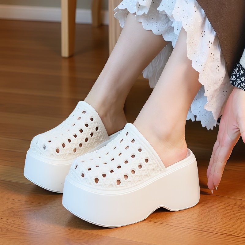 Women Shoes Mules - Kalın Tabanlı 7cm Platform Terlik Kadınlar