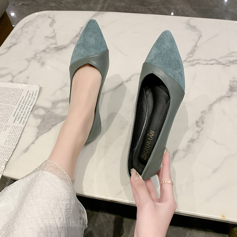 Kadınlar için düz siyah deri a - Pointed Toe Flat incelemesi ve fiyatı