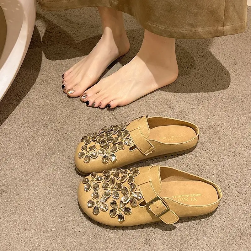Kadın Çiçekli Yapay Elmas Toka - Women Shoes Mules incelemesi ve fiyatı