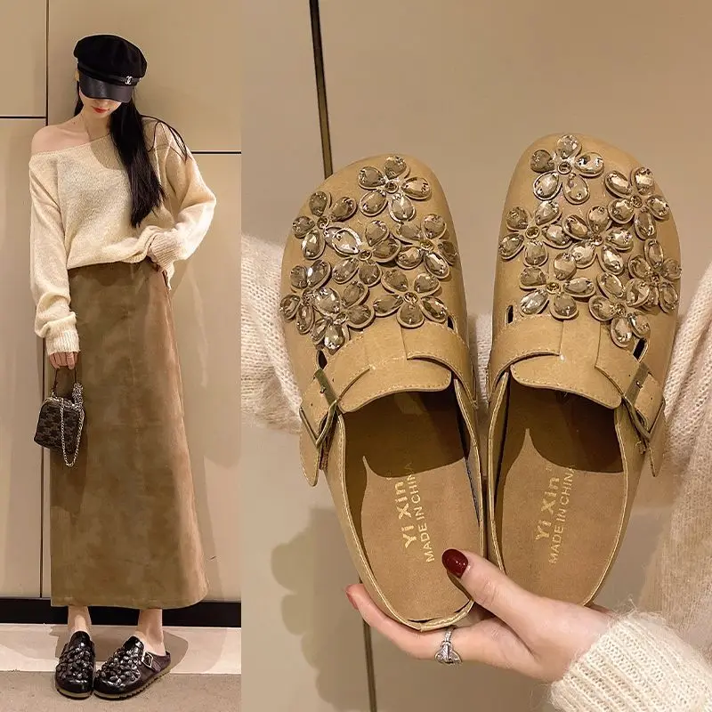 Kadın Çiçekli Yapay Elmas Toka - Women Shoes Mules incelemesi ve fiyatı