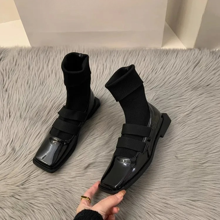 İngiliz tarzı kare örme çorap  - Women Shoes Zara incelemesi ve fiyatı