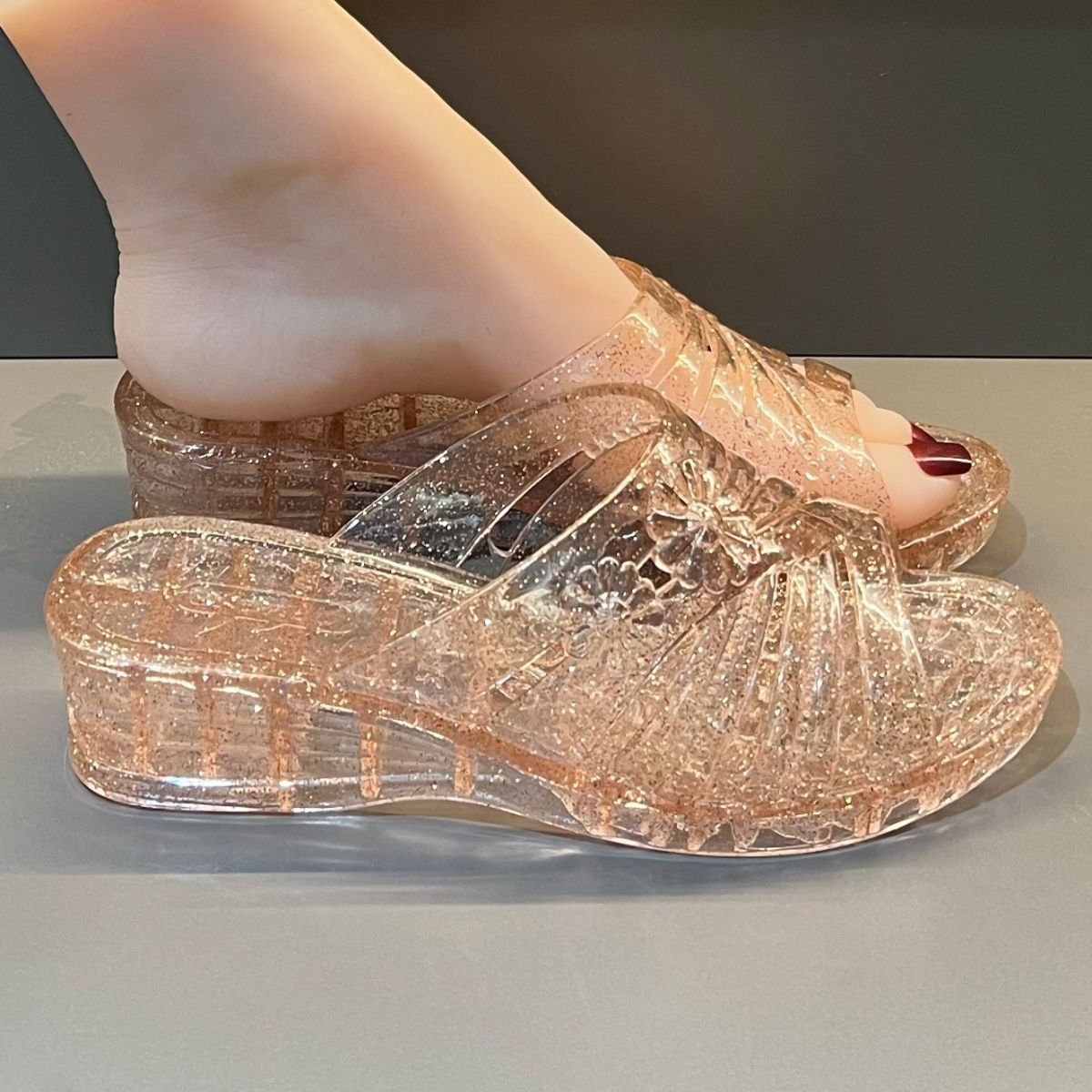 WFashion Mor Simli Jöle Dolgu  - Women Shoes Mules incelemesi ve fiyatı