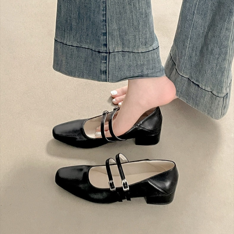 Kare Burunlu Düşük Topuklu Kad - Shoes Women Pumps incelemesi ve fiyatı