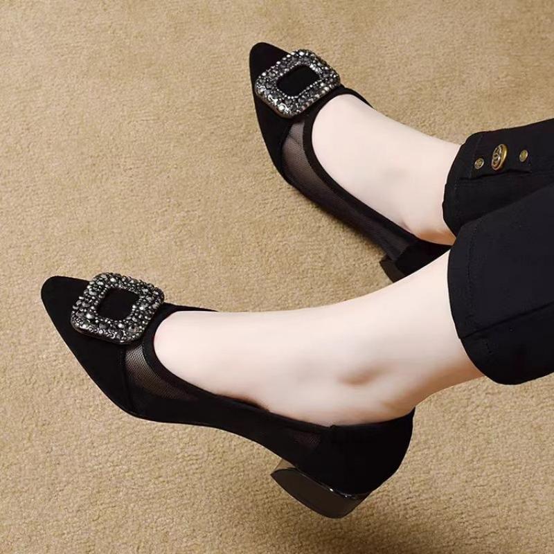 Zarif Sivri Burunlu Fileli Blo - Shoes Women Pumps incelemesi ve fiyatı